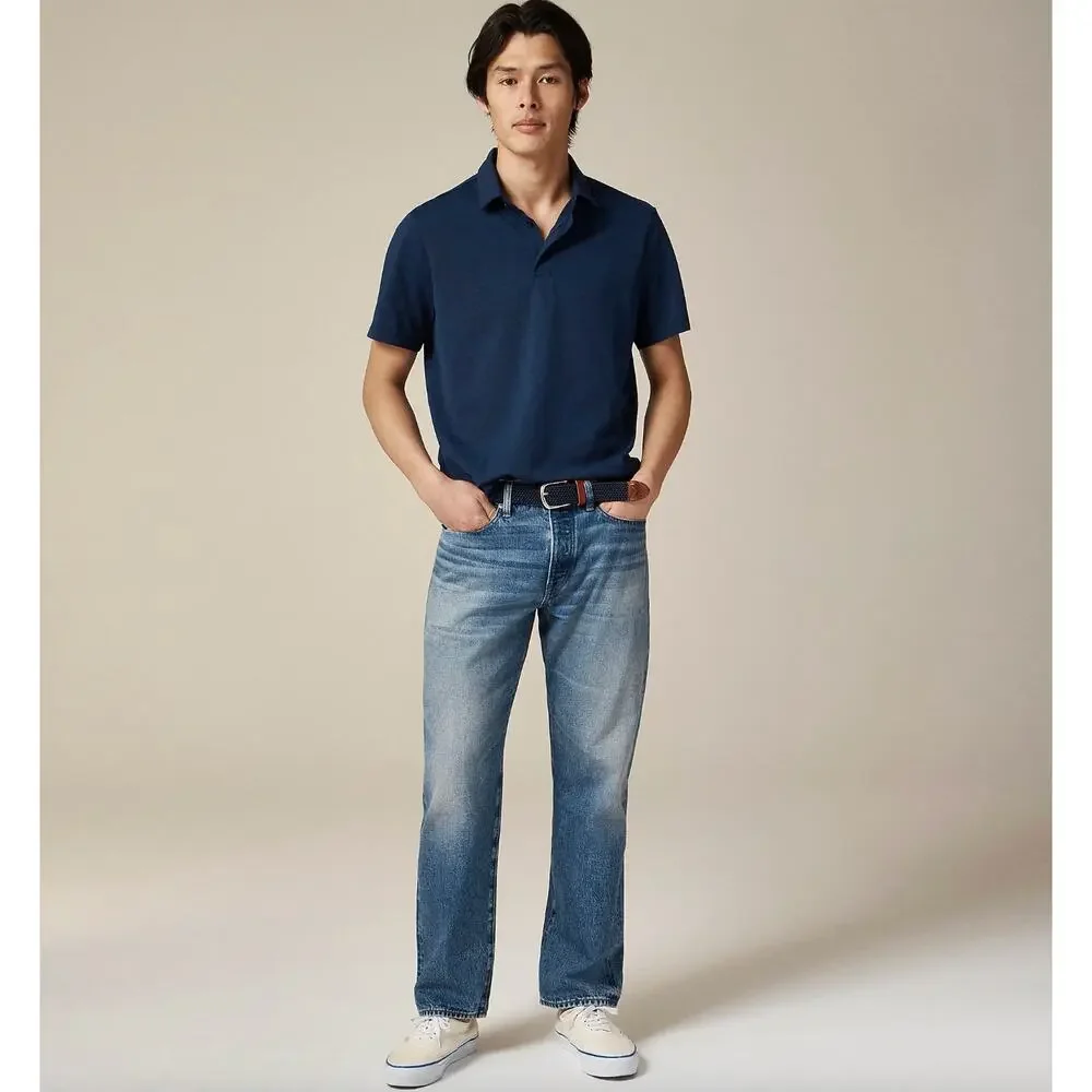 J.Crew Performance Pique Polo Shirt Mens Evening Sky Classic Fit Navy XXL NWT